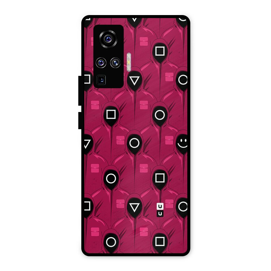 Squid Gamers Pattern Metal Back Case for Vivo X50 Pro