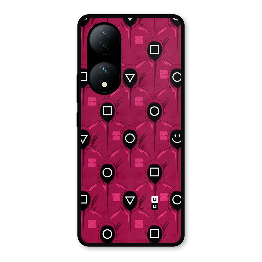 Squid Gamers Pattern Metal Back Case for Vivo Y100a
