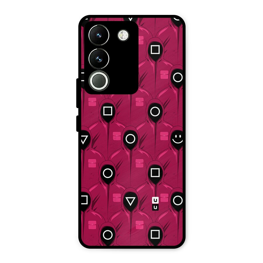 Squid Gamers Pattern Metal Back Case for Vivo Y200