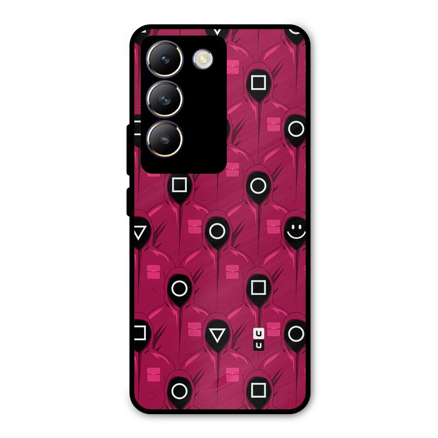 Squid Gamers Pattern Metal Back Case for Vivo Y200e