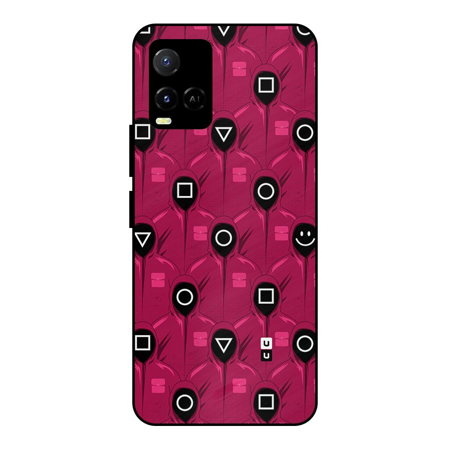 Squid Gamers Pattern Metal Back Case for Vivo Y21T