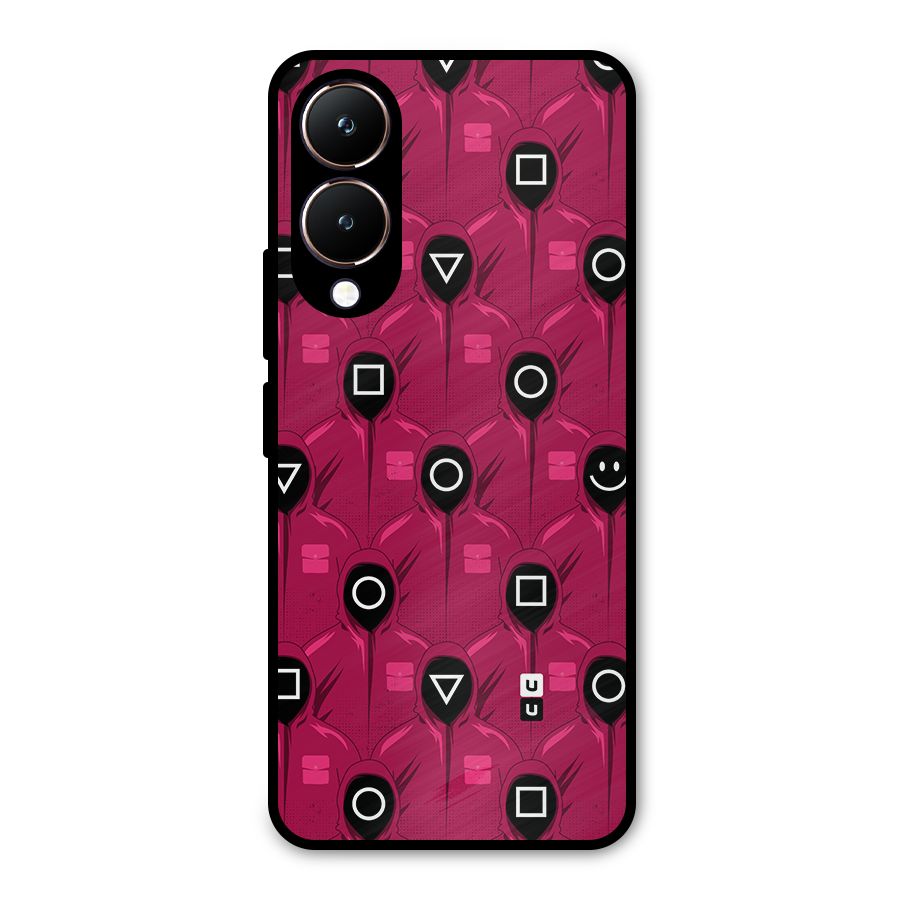 Squid Gamers Pattern Metal Back Case for Vivo Y28