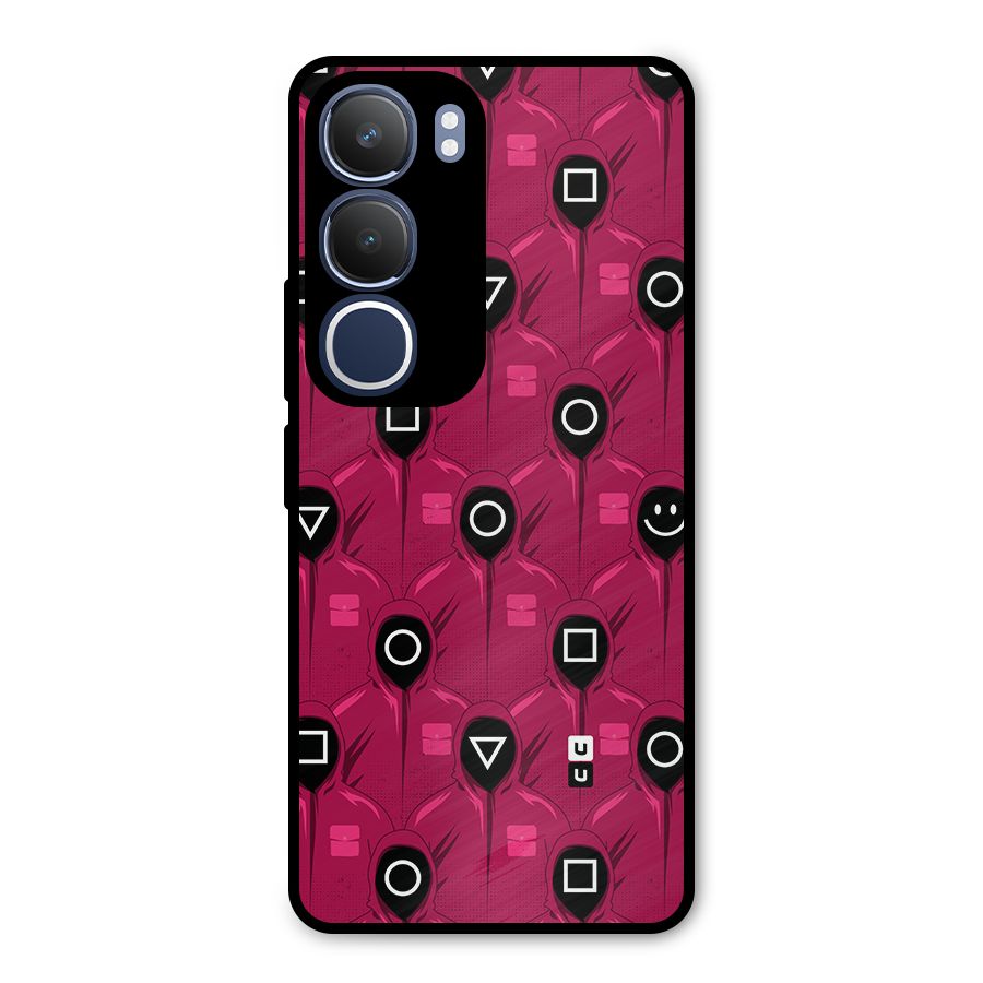 Squid Gamers Pattern Metal Back Case for Vivo Y29