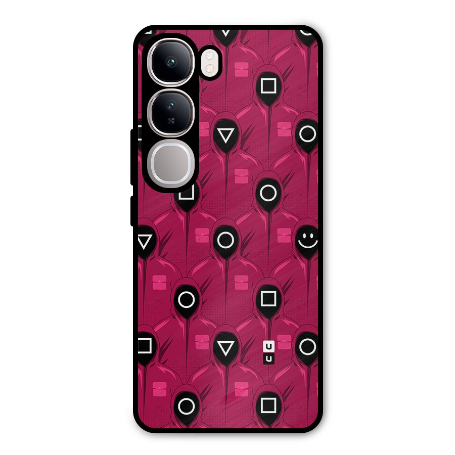 Squid Gamers Pattern Metal Back Case for Vivo Y300
