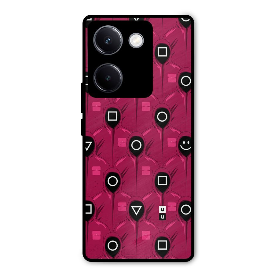 Squid Gamers Pattern Metal Back Case for Vivo Y300 Plus