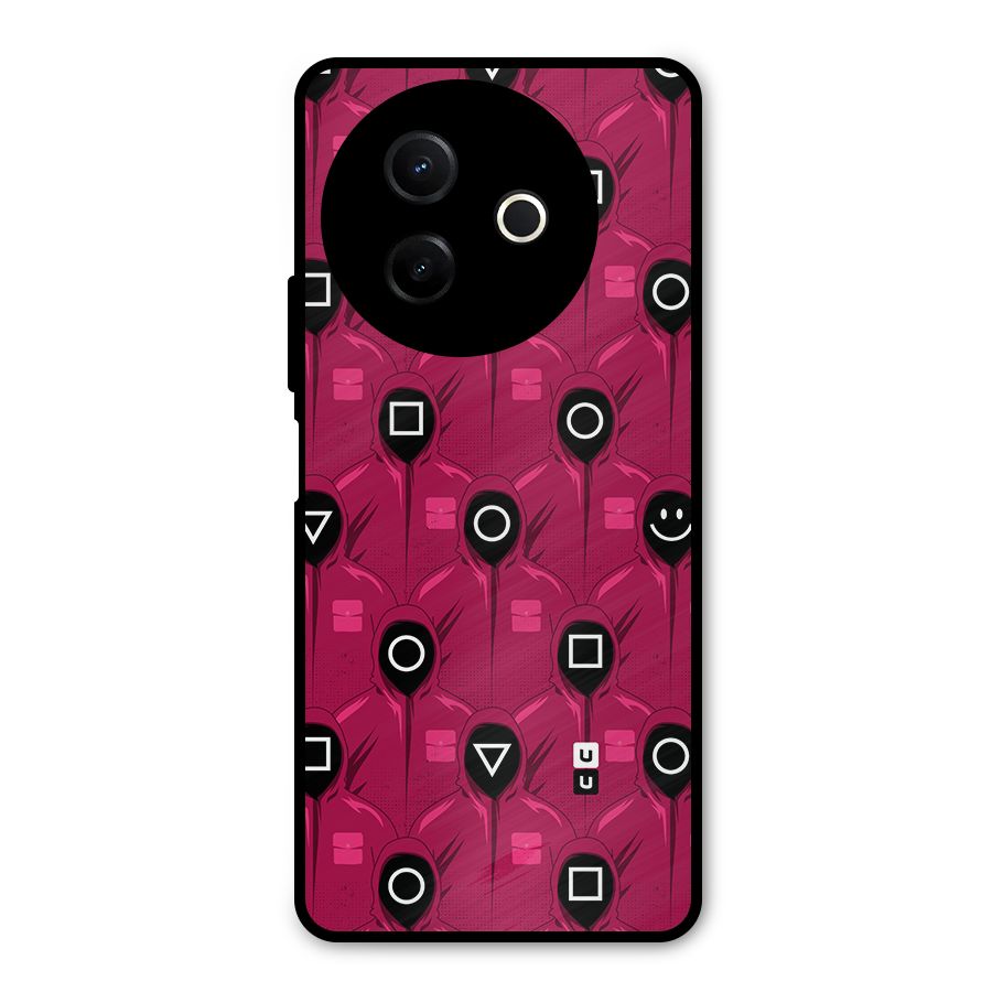 Squid Gamers Pattern Metal Back Case for Vivo Y39