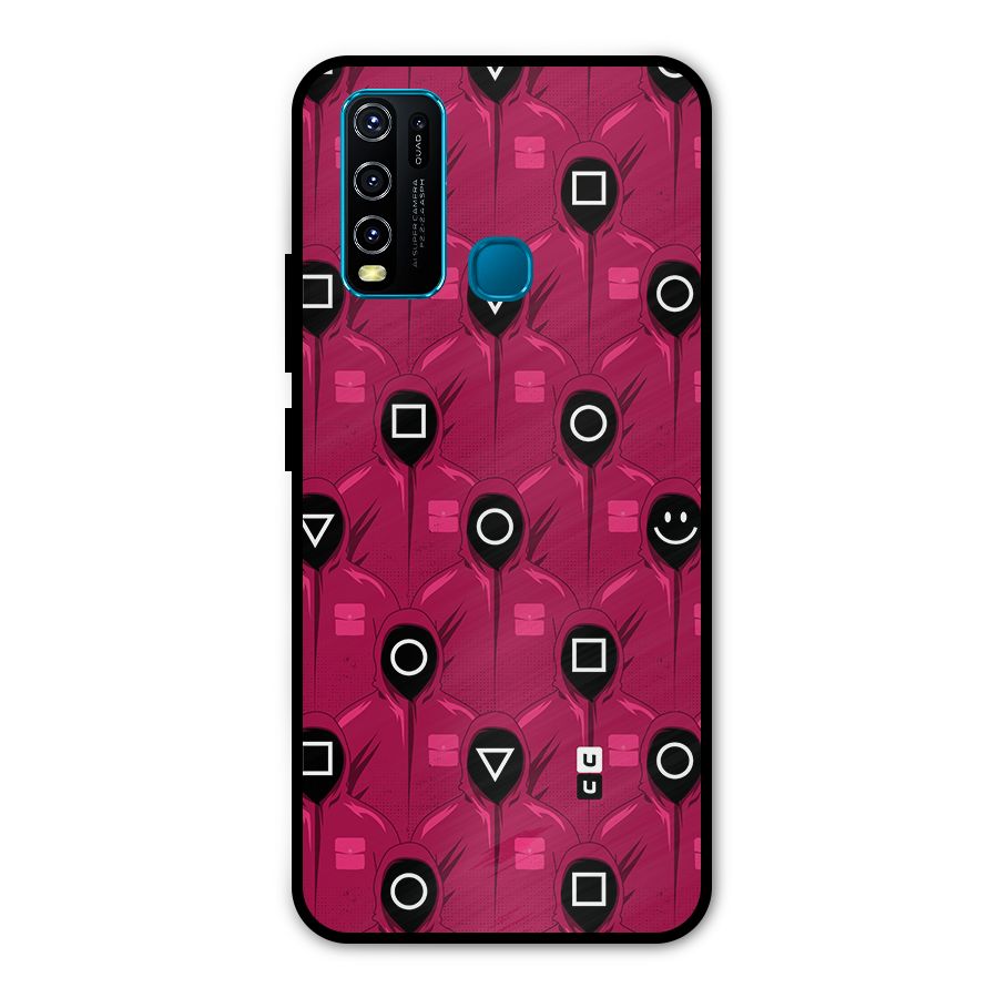 Squid Gamers Pattern Metal Back Case for Vivo Y50