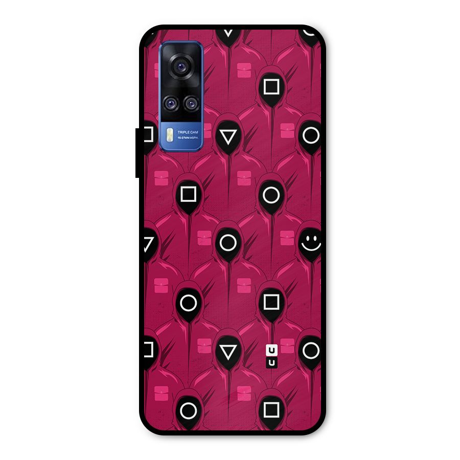 Squid Gamers Pattern Metal Back Case for Vivo Y51A