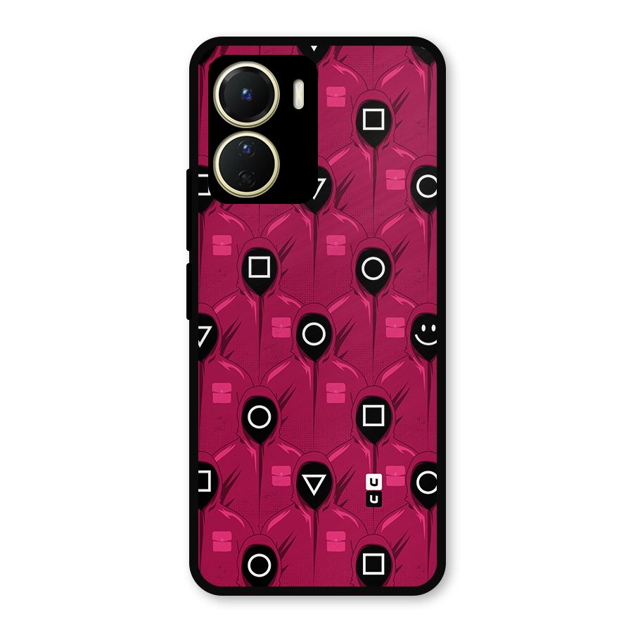 Squid Gamers Pattern Metal Back Case for Vivo Y56