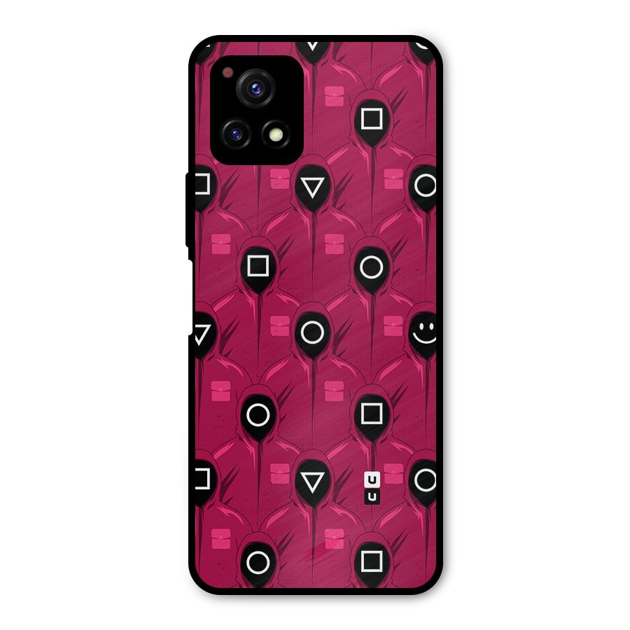 Squid Gamers Pattern Metal Back Case for Vivo Y72 5G