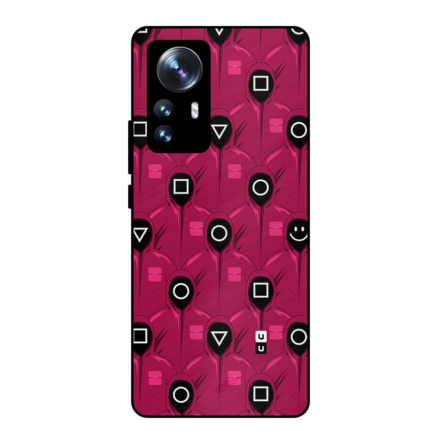 Squid Gamers Pattern Metal Back Case for Xiaomi 12 Pro