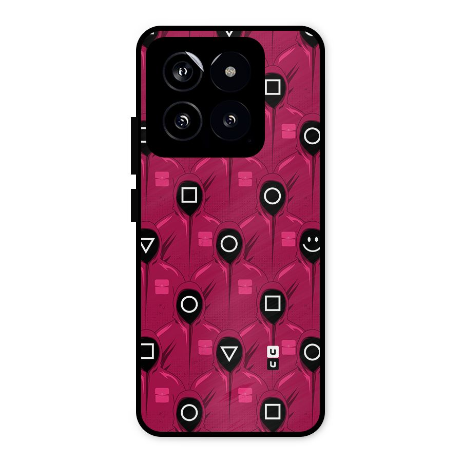 Squid Gamers Pattern Metal Back Case for Xiaomi 14