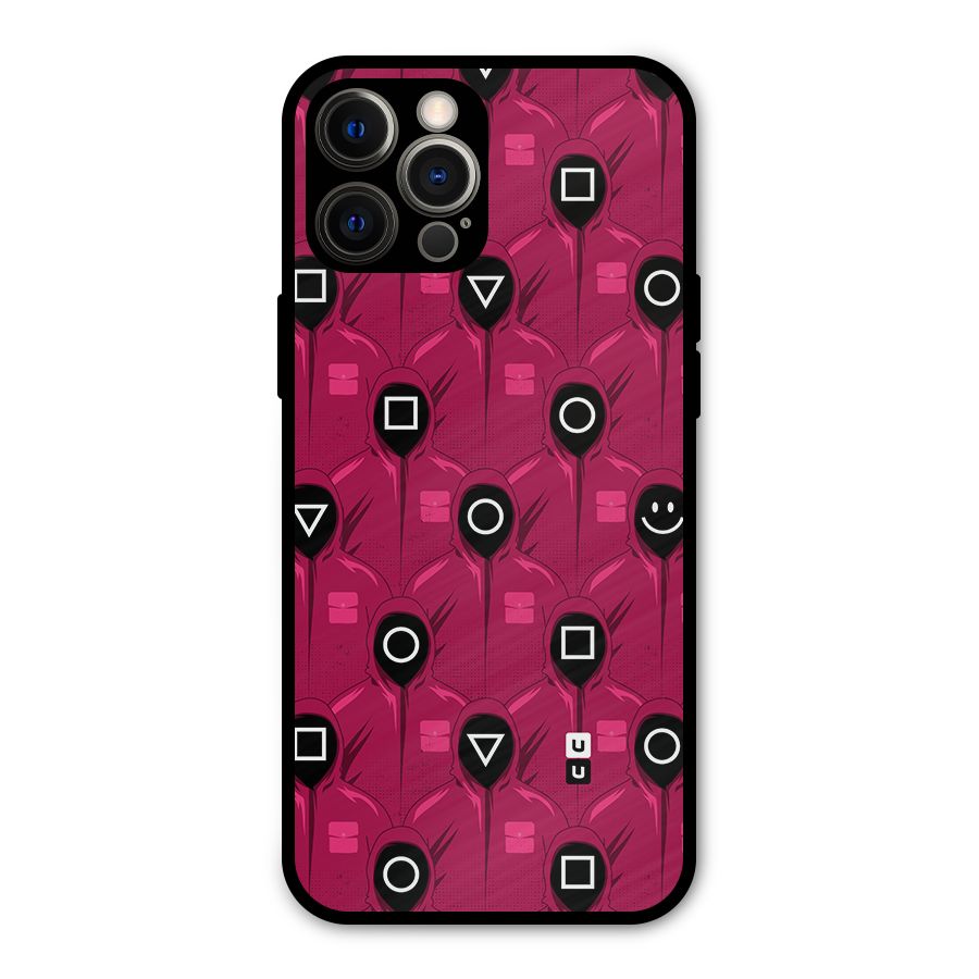 Squid Gamers Pattern Metal Back Case for iPhone 12 Pro Max