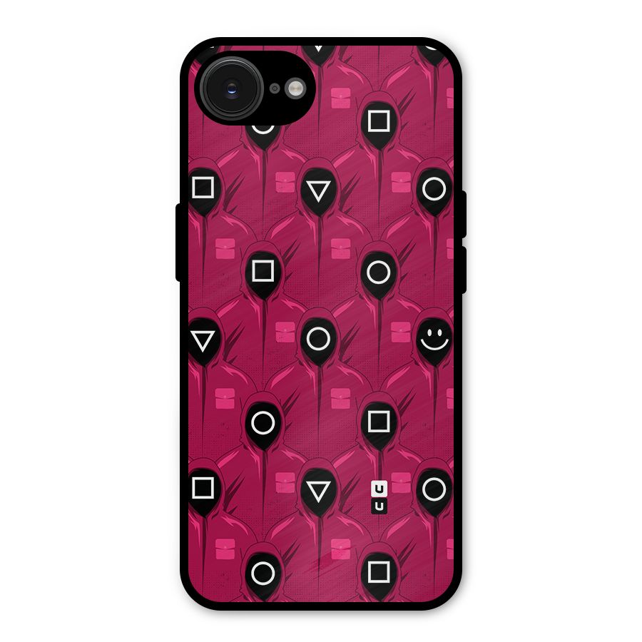 Squid Gamers Pattern Metal Back Case for iPhone 16e