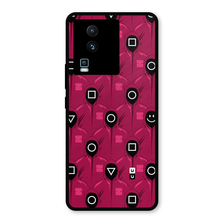 Squid Gamers Pattern Metal Back Case for iQOO Neo 7 Pro
