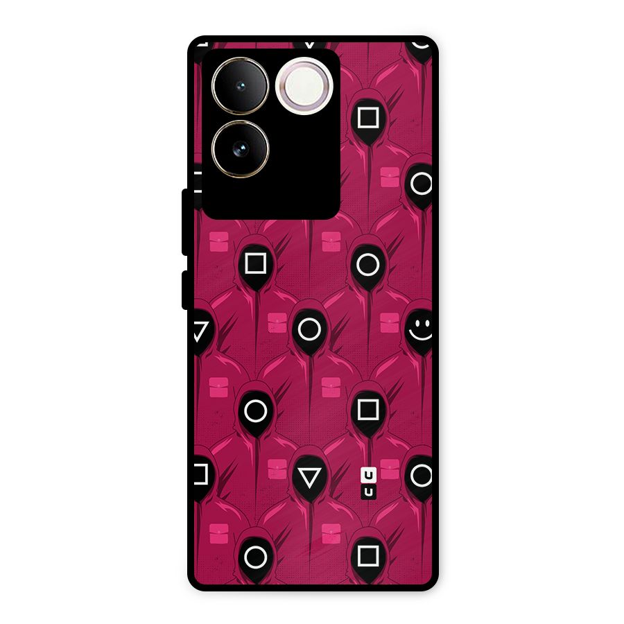 Squid Gamers Pattern Metal Back Case for iQOO Z7 Pro