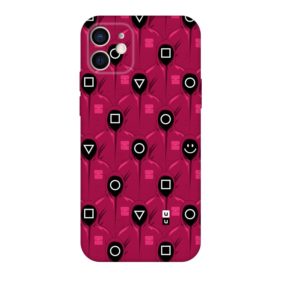 Squid Gamers Pattern Original Polycarbonate Back Case for iPhone 12