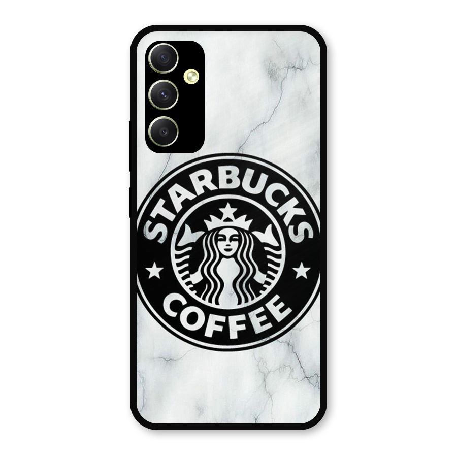 StarBuck Marble Metal Back Case for Galaxy A34