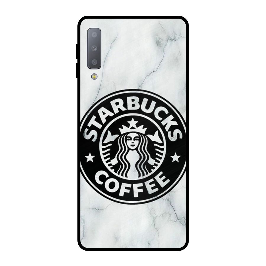 StarBuck Marble Metal Back Case for Galaxy A7 (2018)