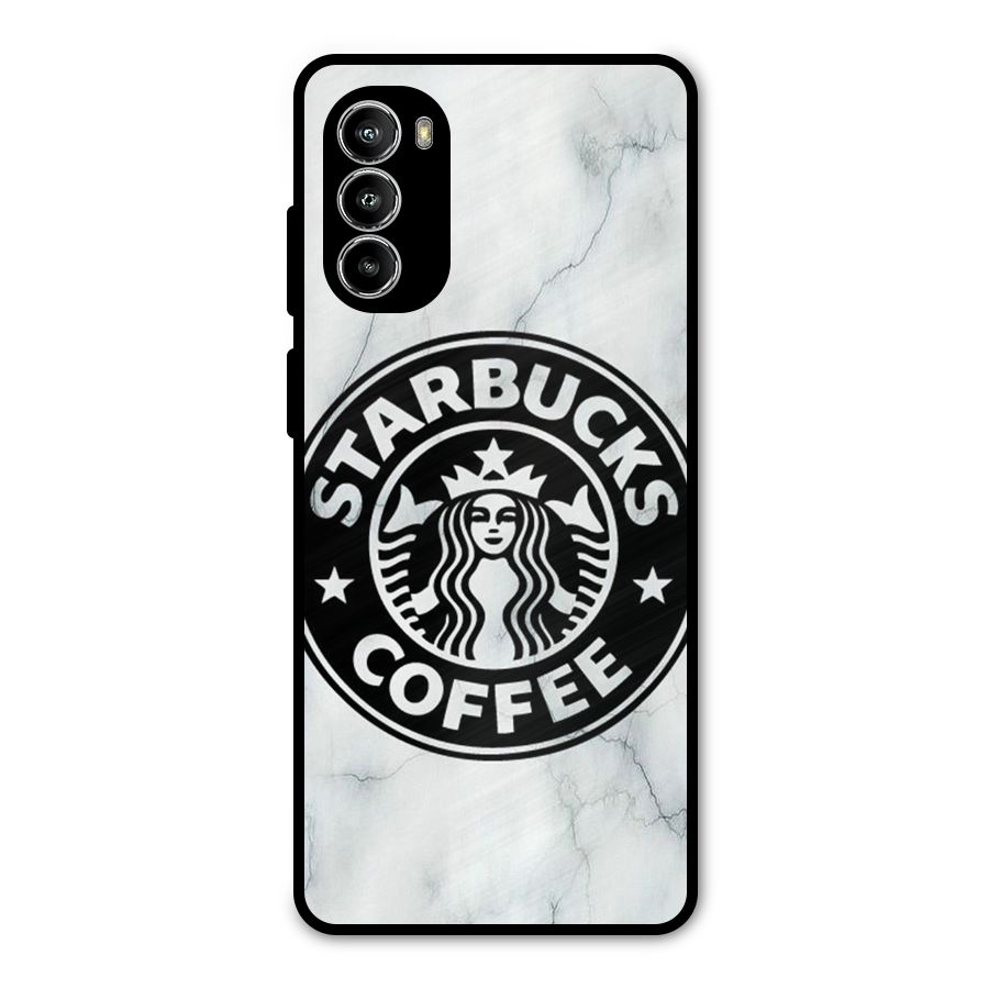 StarBuck Marble Metal Back Case for Moto G52