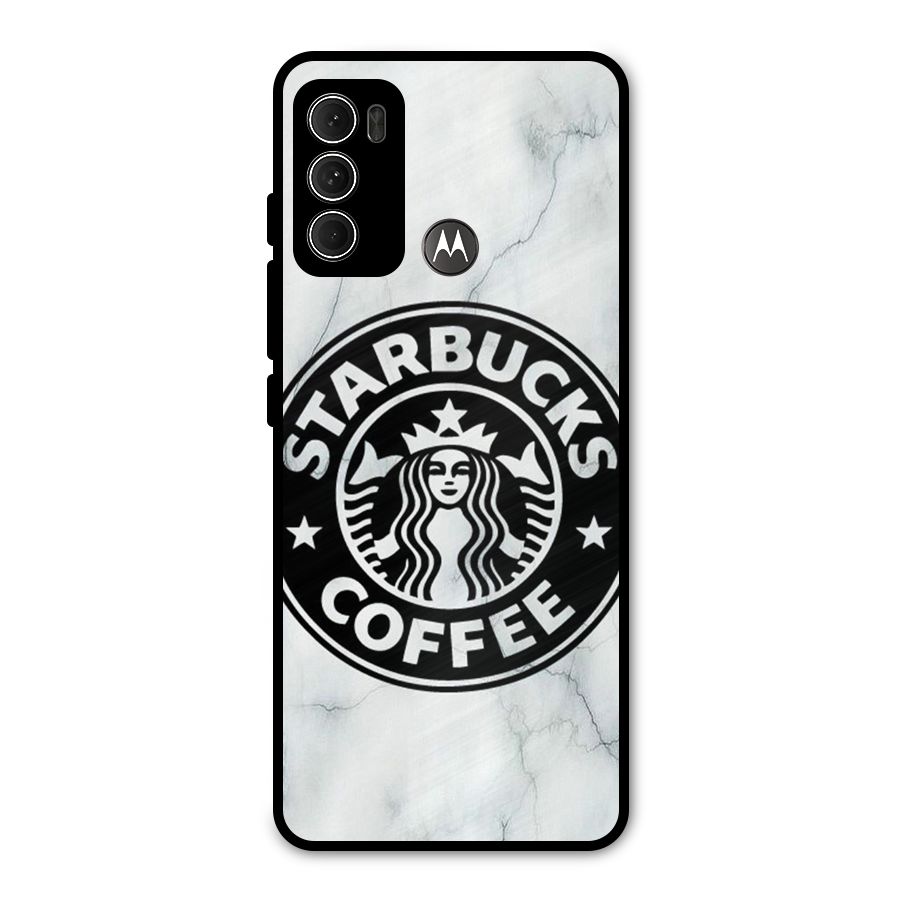 StarBuck Marble Metal Back Case for Moto G60