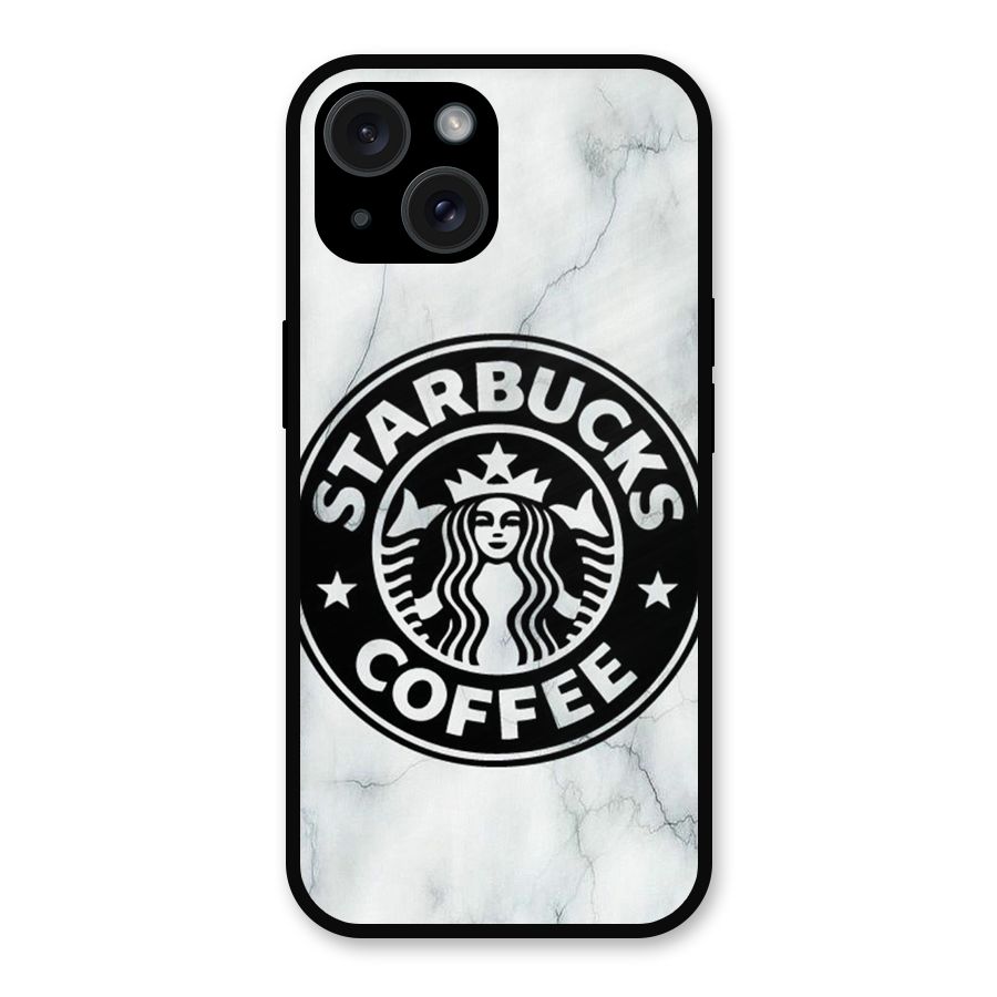 StarBuck Marble Metal Back Case for iPhone 15