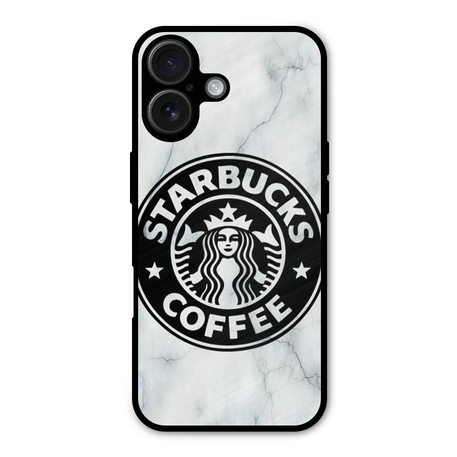 StarBuck Marble Metal Back Case for iPhone 16