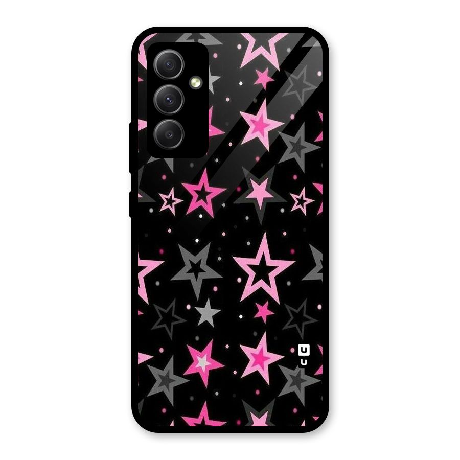 Star Outline Glass Back Case for Galaxy A34