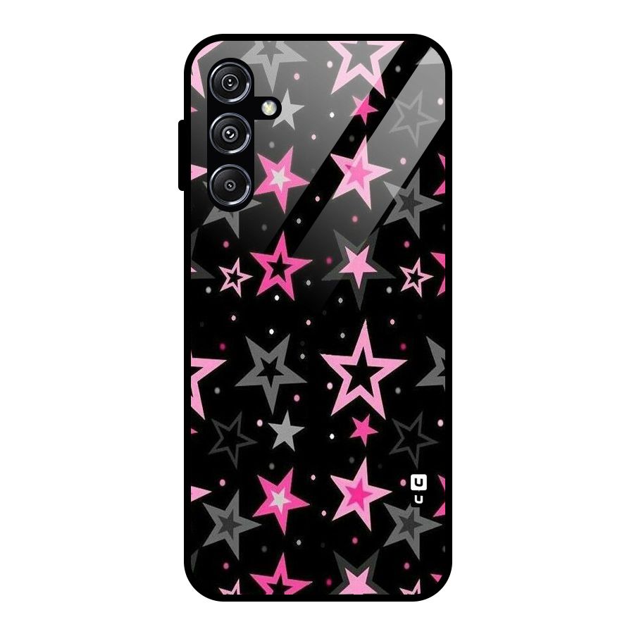 Star Outline Glass Back Case for Galaxy M34 5G