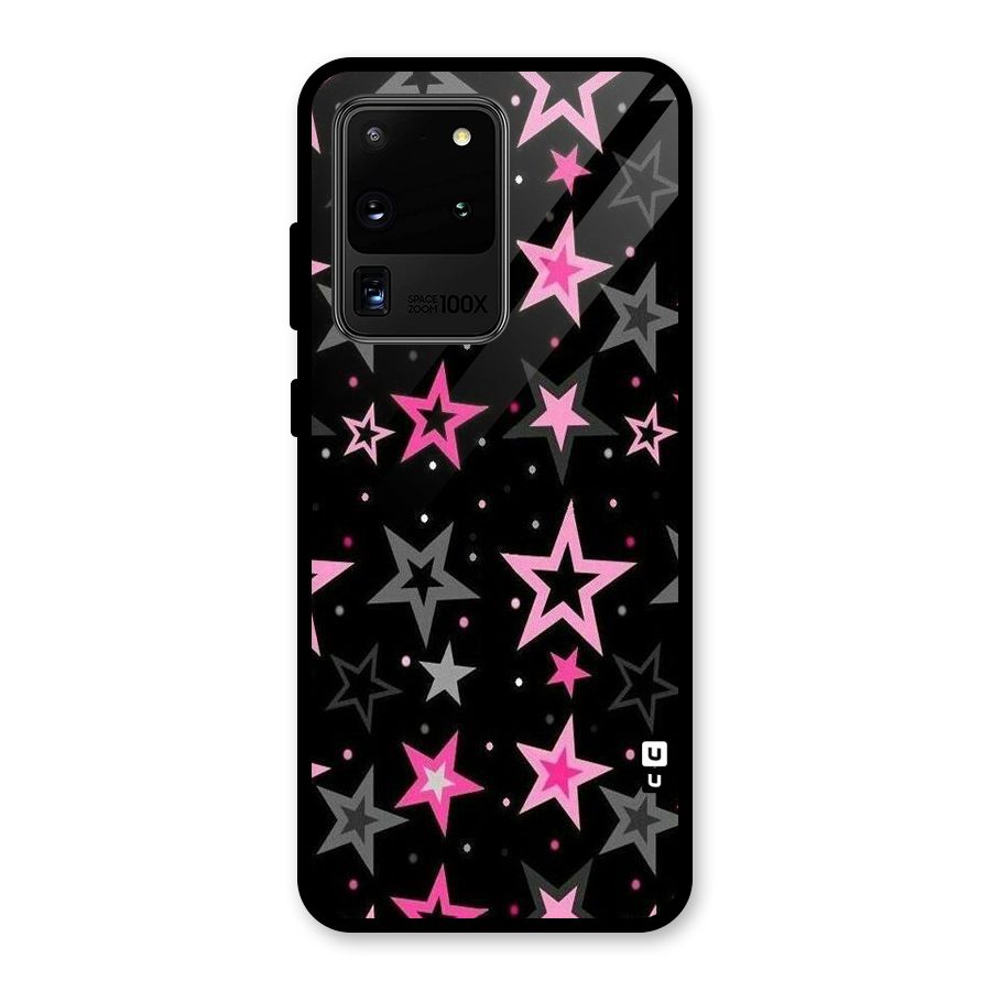 Star Outline Glass Back Case for Galaxy S20 Ultra