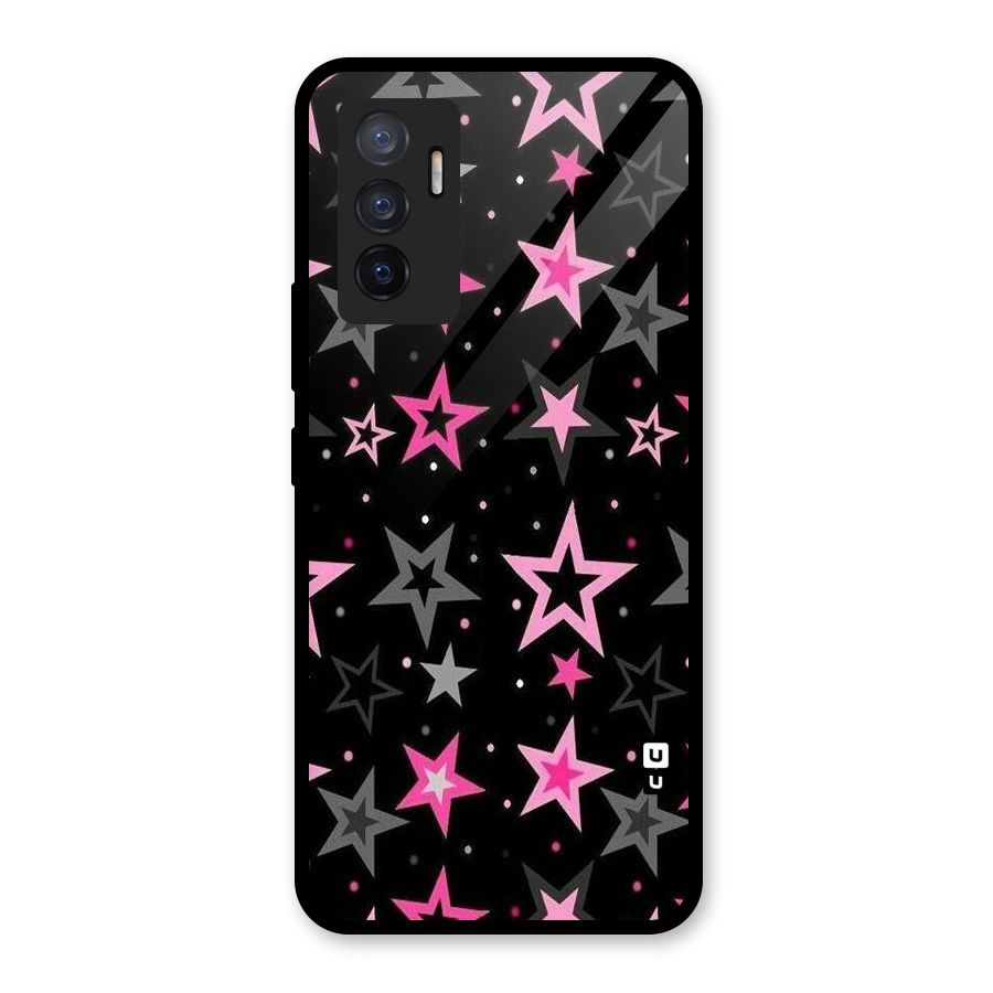 Star Outline Glass Back Case for Vivo V23e