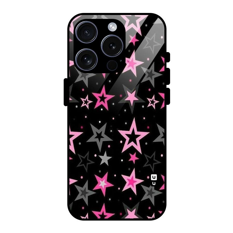Star Outline Glass Back Case for iPhone 15 Pro