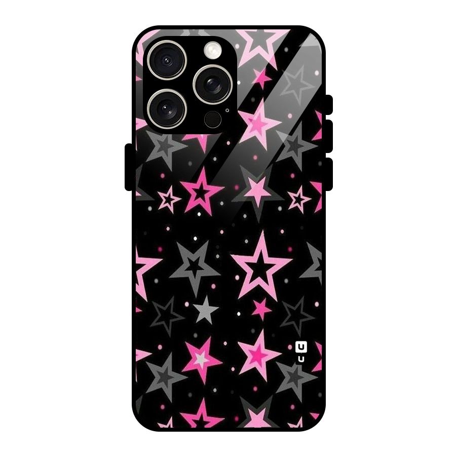 Star Outline Glass Back Case for iPhone 15 Pro Max