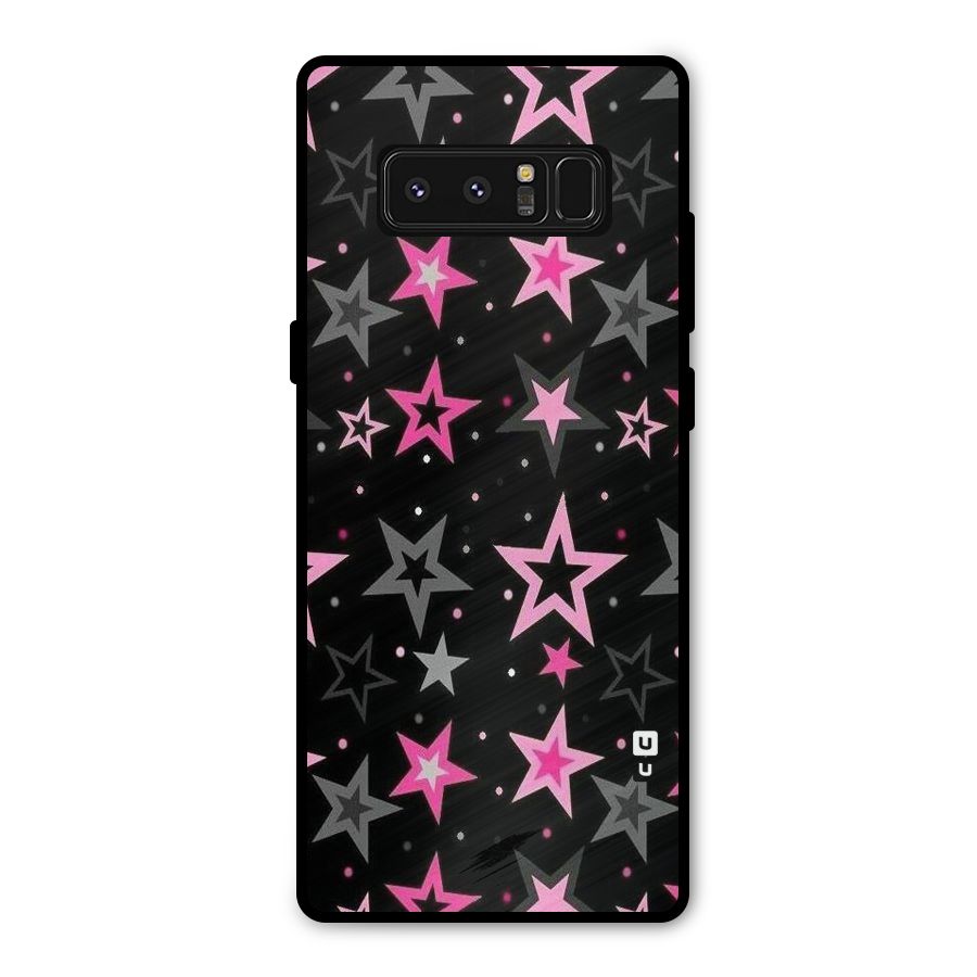 Star Outline Metal Back Case for Galaxy Note 8