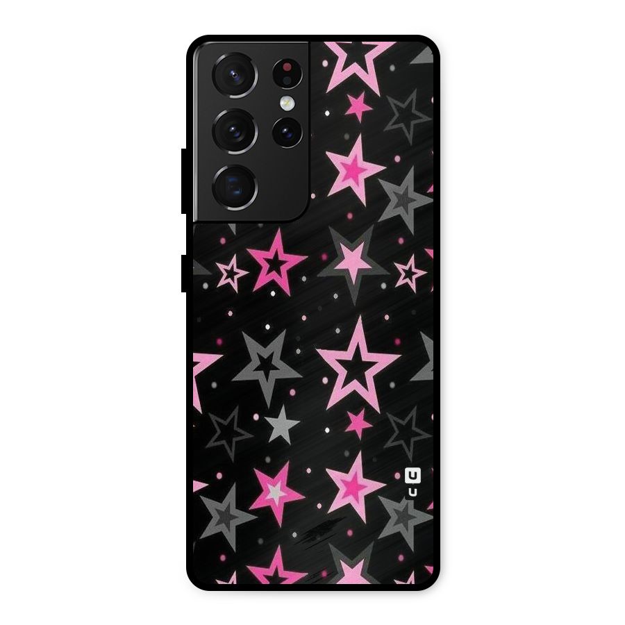 Star Outline Metal Back Case for Galaxy S21 Ultra 5G