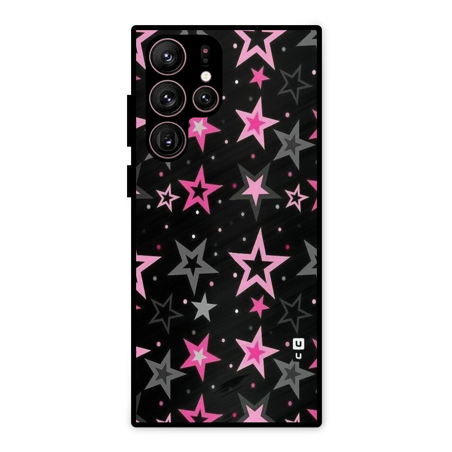Star Outline Metal Back Case for Galaxy S22 Ultra 5G