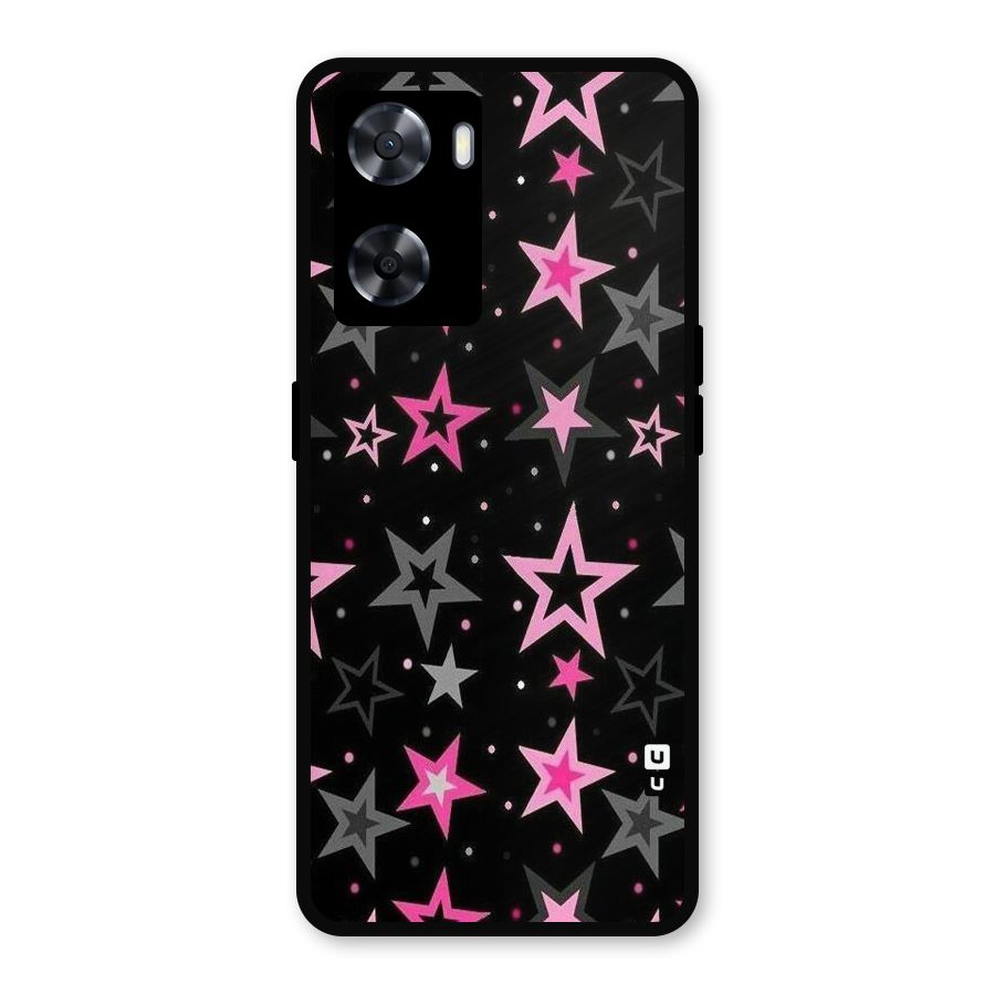 Star Outline Metal Back Case for Oppo A57 2022
