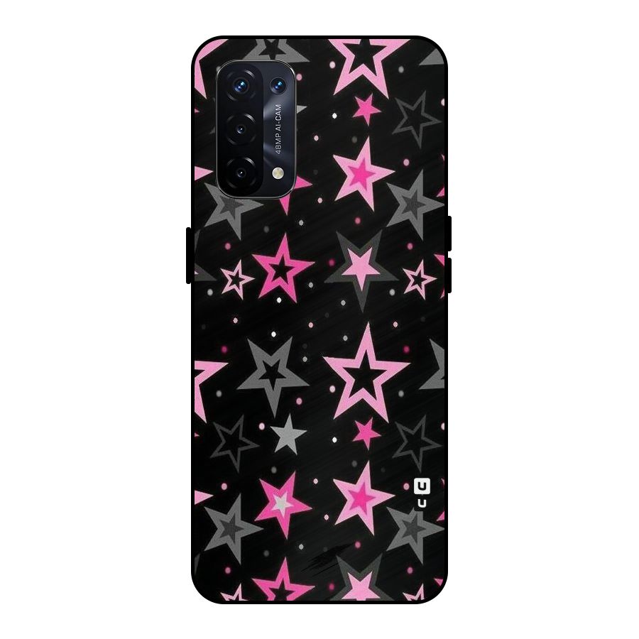 Star Outline Metal Back Case for Oppo A74 5G