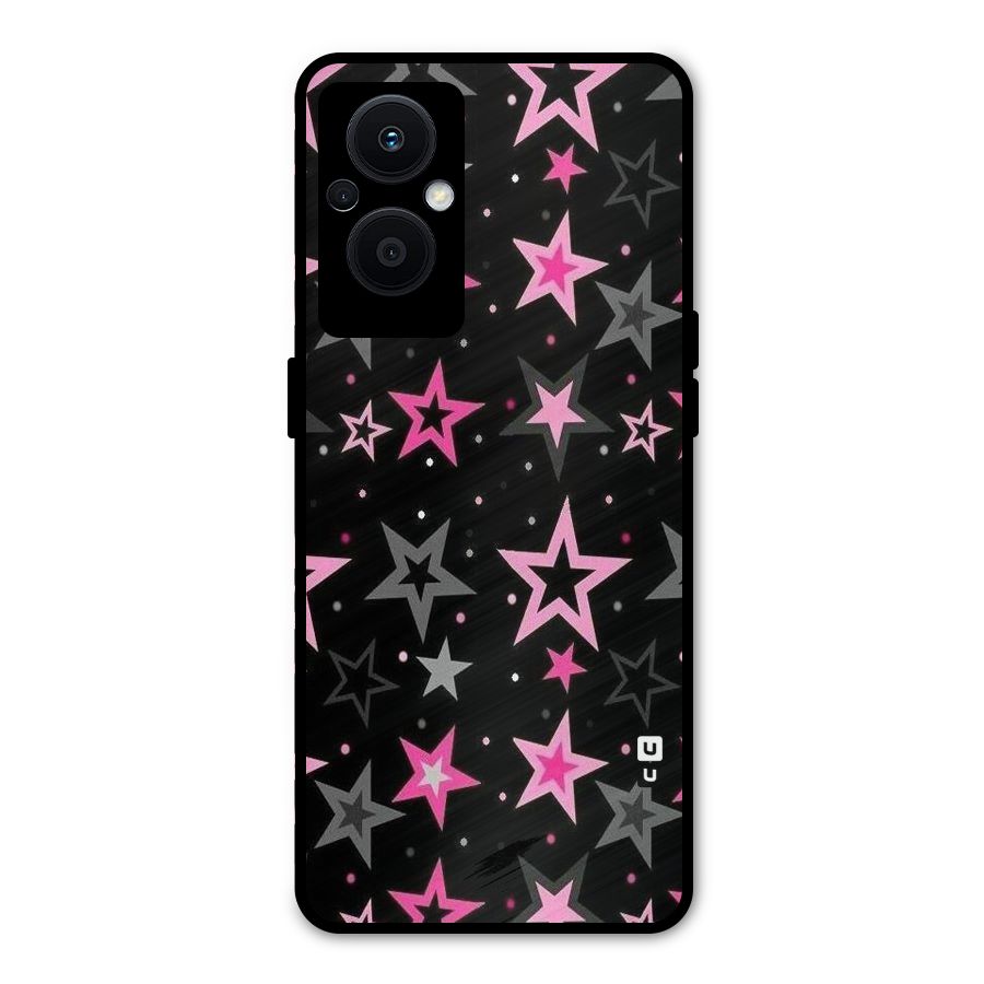 Star Outline Metal Back Case for Oppo F21 Pro 5G
