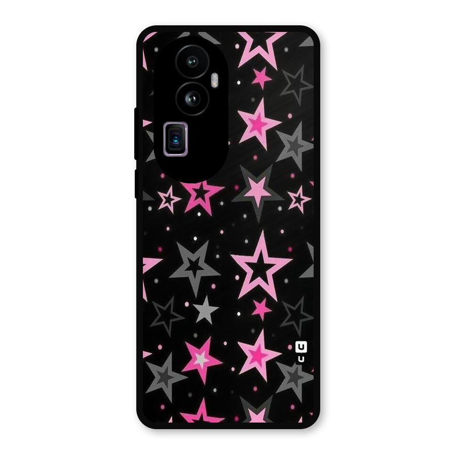 Star Outline Metal Back Case for Oppo Reno10 Pro Plus