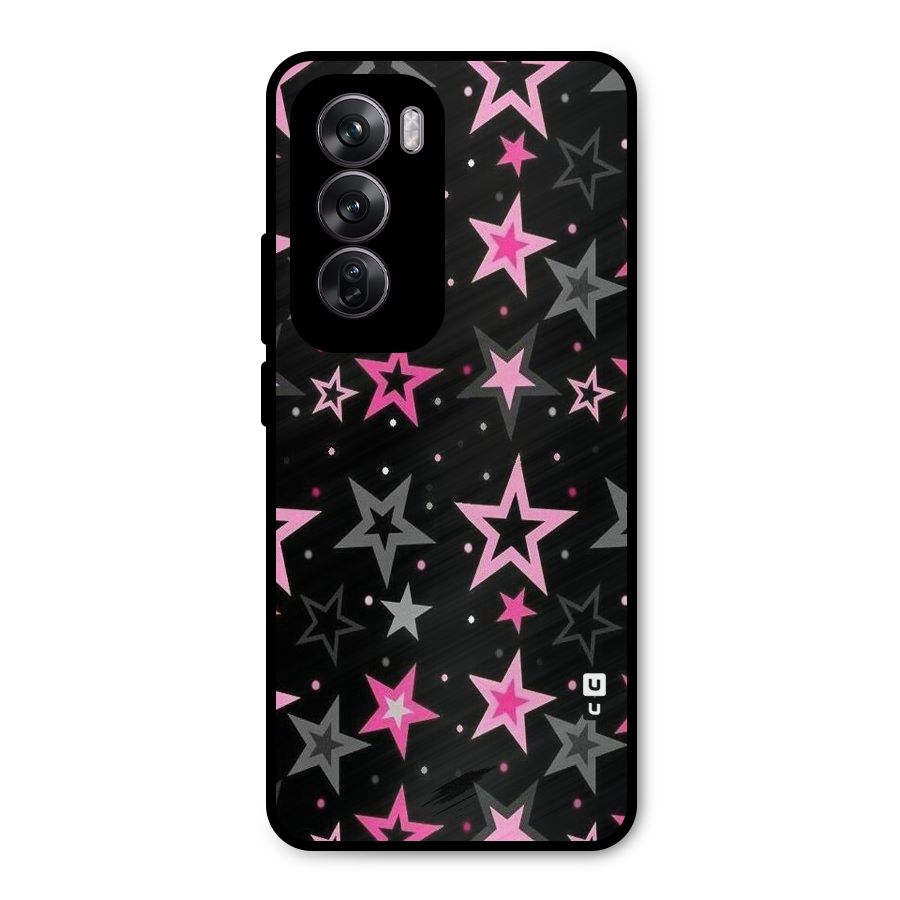 Star Outline Metal Back Case for Oppo Reno12 Pro