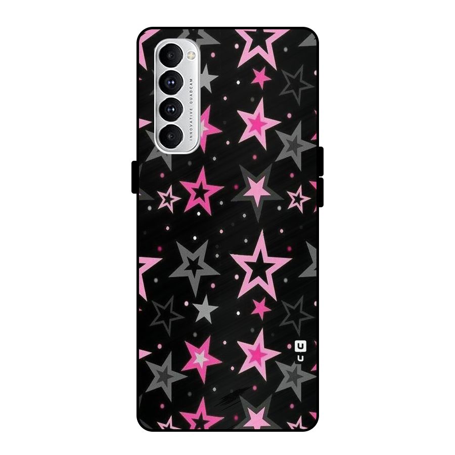 Star Outline Metal Back Case for Oppo Reno4 Pro