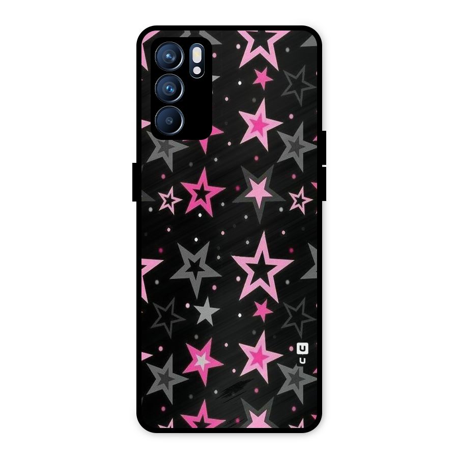 Star Outline Metal Back Case for Oppo Reno6 5G