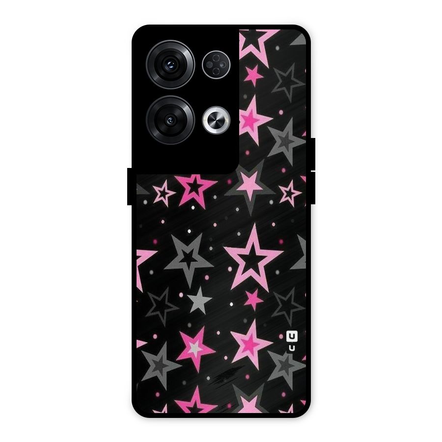 Star Outline Metal Back Case for Oppo Reno8 Pro 5G