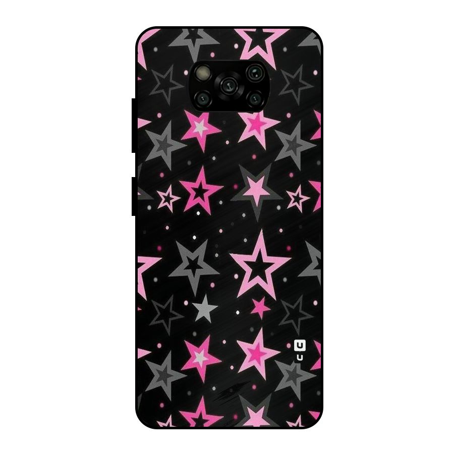 Star Outline Metal Back Case for Poco X3