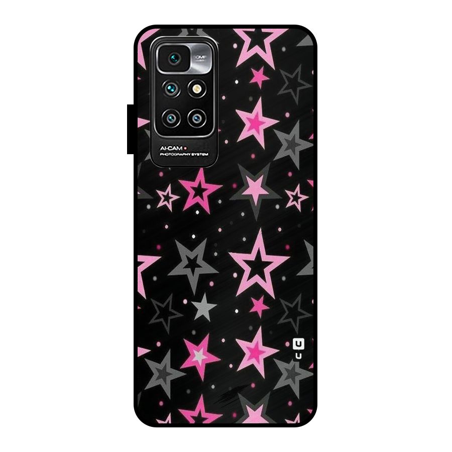 Star Outline Metal Back Case for Redmi 10 Prime