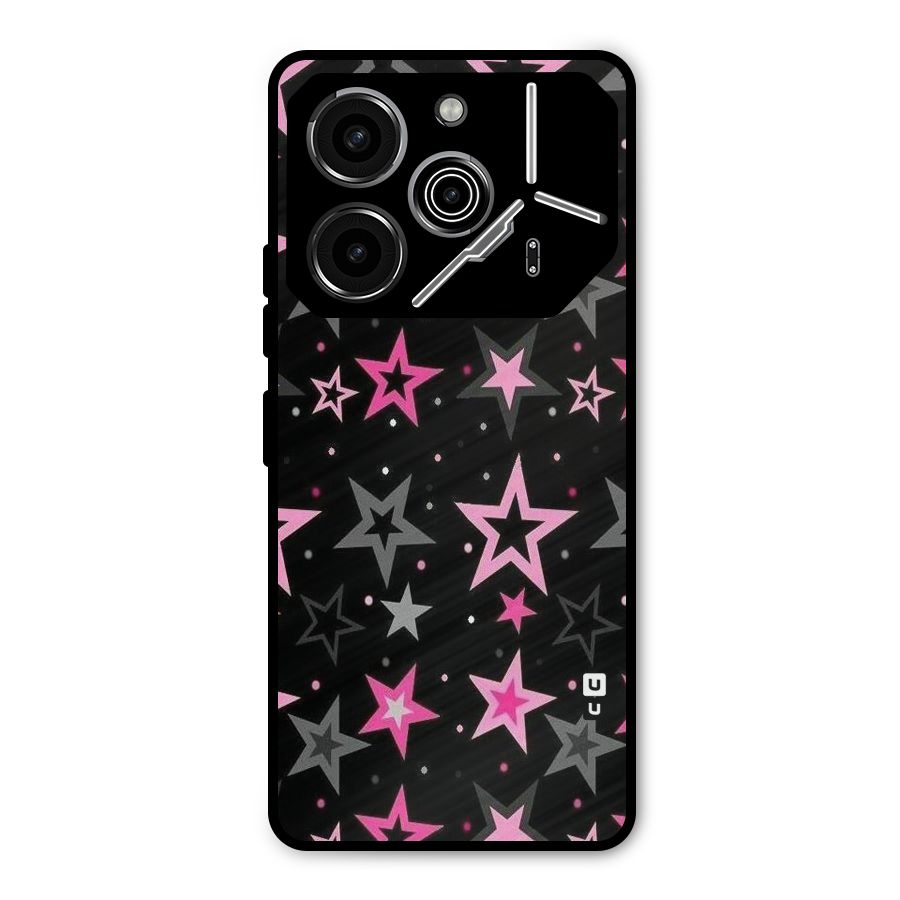 Star Outline Metal Back Case for Tecno Pova 6 Pro