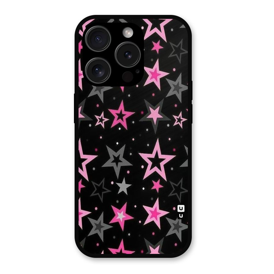 Star Outline Metal Back Case for iPhone 15 Pro