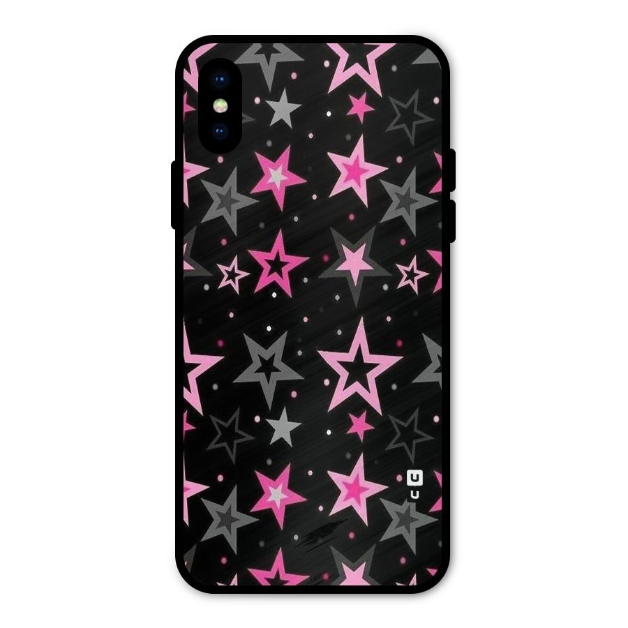 Star Outline Metal Back Case for iPhone XS