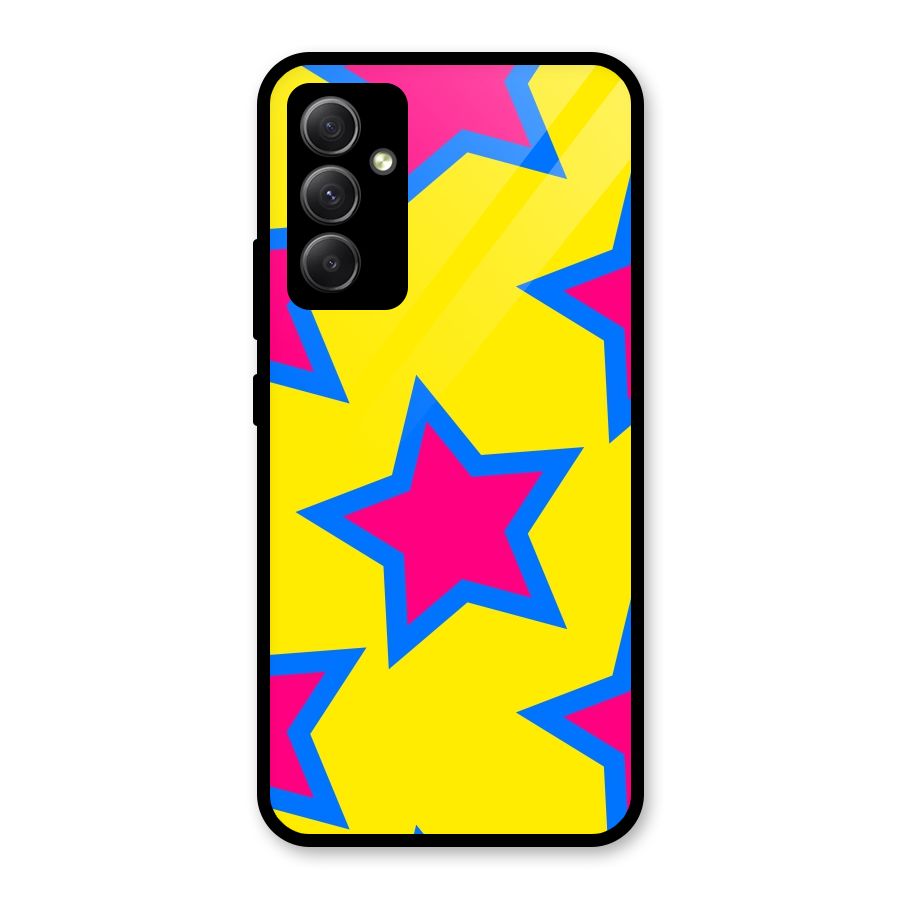 Star Pattern Glass Back Case for Galaxy A34